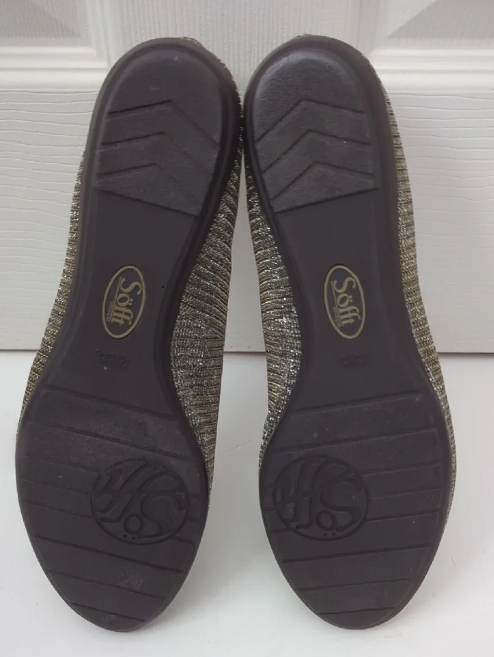 Söfft Gold Metallic Slip-On Flats